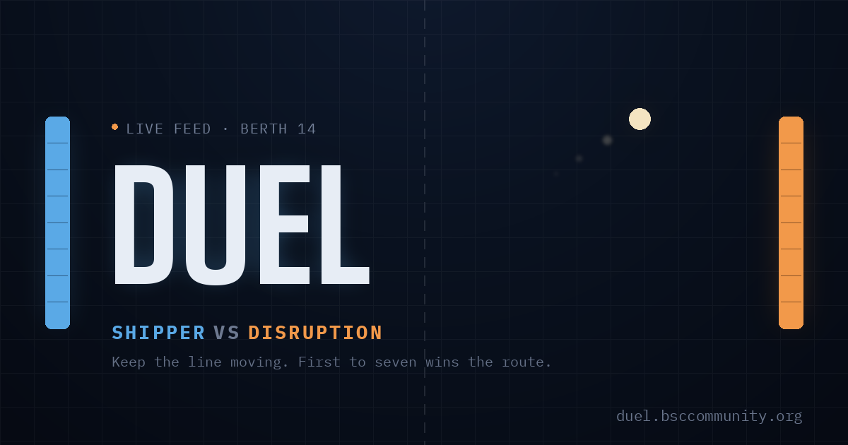 Duel — Shipper vs Disruption